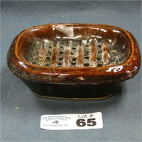 Glazed Stoneware Soap Dish