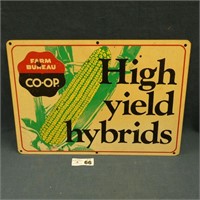 Plastic Hybrid Corn Sign - Farm Bureau Co-Op