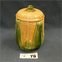 Corn Ware Pottery Cannister - 6.5" Tall