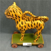 June & Walter Gottshall Wood Carved Cat
