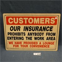 Plastic Sign - Customers Insurance