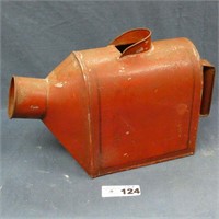 Red Painted Coffee Grinder Tin
