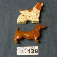 Pair of Wooden Dogs