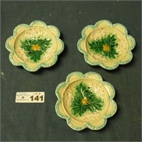 (3) Majolica Dishes - Approx. 5.5" Wide