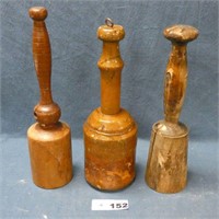 (3) Wooden Mashers