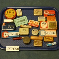 Various Tins - Vicks, Chiclets, Aspirin, Etc.