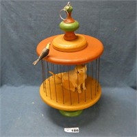 Walter Gottshall - Cat in Bird Cage Wood Carving