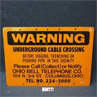 Metal Warning Sign - Ohio Bell Telephone