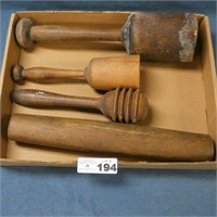 Wooden Mashers & Rolling Pin