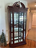 large lighted curio cabinet