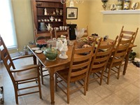 Keystone collection Large oak table and 8 chairs