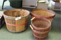 Old Wooden Handle Fruit Baskets