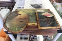 6 Wood Vintage Wall Plaques
