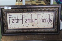 Faith, Family & Friends Framed Picture