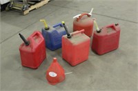 (5) Fuel Cans & Funnel