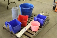 Assorted Feed Pails & Wire
