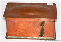 Arts & Crafts Hammered Copper Box Casket