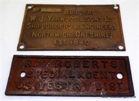 Yarwood & Sons  Shipbuilders Bronze Plaque