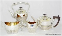 Fine Antique Barker Brothers Silver Plated Tea Set