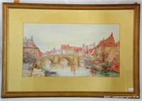 Vintage Signed J.T.Malines Watercolour Painting