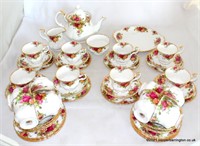 Royal Albert Old Country Roses Tea Set with Teapot