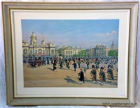 Signed Print  by John King 'Horse Guards'. 1967