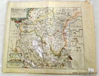 Saxton / Kip Antique Map of Radnor / Radnorshire