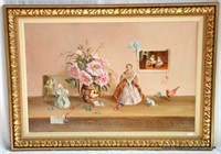 Deborah Jones Painting Still Life Dolls & Roses