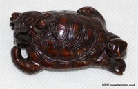Antique Signed Japanese Netsuke Turtles