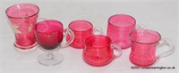 Antique Collection Cranberry Glass Custard Cups
