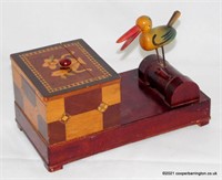 Vintage Mechanical  Bird Dispenser Cigarette Box