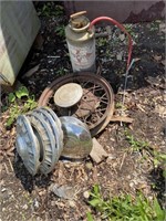 Antique Fire Extingisher, Rims and Hub Caps-See P