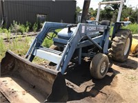 Ford 4610 loader tractor & broom