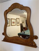 Wooden hangable mirror 50” x 48”