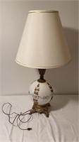 Claw Footed Antique Table Lamp with Gold Base 36”