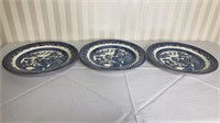 3 Decorative Churchill Plates 10”