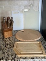 Chicago Cutlery knife set & cutting boards