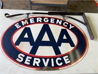 Aaa Emergency Service Sign Double Sided, With Hang