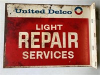 United Delco Repair Service Sign 22"x16", Double S