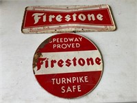 Firestone Turnpike Safe Sign 15"diameter, Fireston