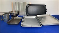 Cooking trays, strainer, & measuring sifter