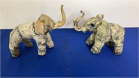 Two elephant statues