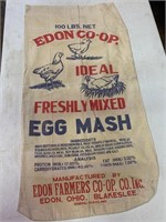 Edon Farmer Co-op Chicken Feed Cloth Sack, 100lbs