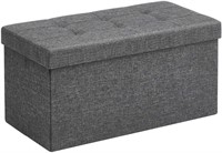 SONGMICS Storage Ottoman Bench with Lid, Foldable