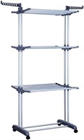 NIDB Foldable 3 Tiers Stainless Steel Clothes Aire