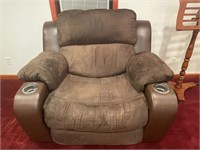 Recliner with Cupholders 50” x 42” x 39” (no