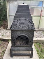 Outdoor Fire Place, Steel - 20"x17"x48"