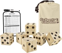 GoSports Giant 3.5 Inch Wooden Playing Dice Set