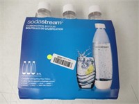 "Used" SodaStream 3-Pk 1L Carbonating Bottles,