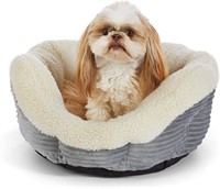 Round Self Warming Pet Bed For Cat or Dog, 18x8"